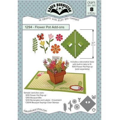 Karen Burniston Cutting Dies - Flower Pot Add-ons
